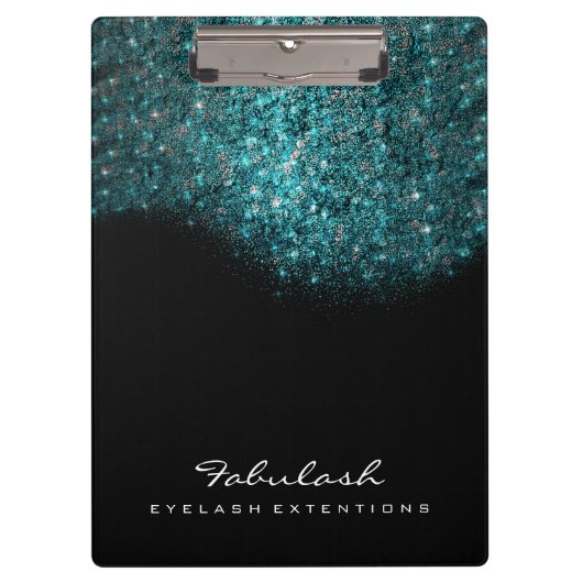 Makeup Beauty Studio Lashes Ocean Blue Sequin Klembord (Voorkant)