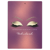 Makeup Beauty Studio Lashes Roos Gold Luxury Klembord (Achterkant)
