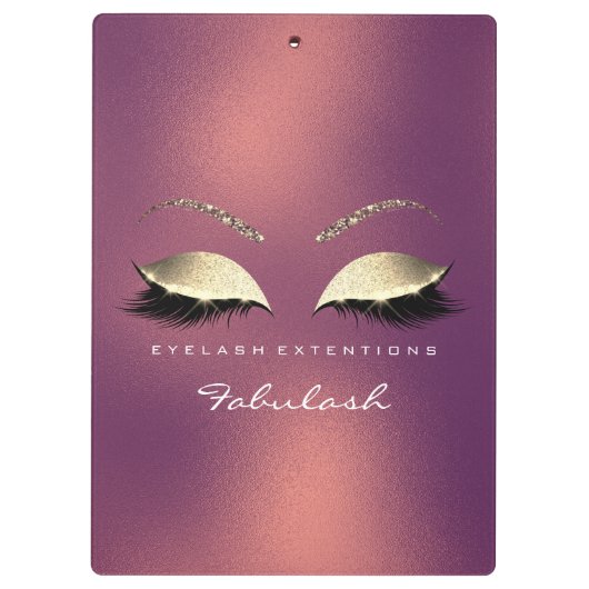 Makeup Beauty Studio Lashes Roos Gold Luxury Klembord (Achterkant)