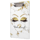 Makeup Beauty Studio Lashes White Marble Gold Klembord (Links)