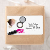 Makeup Beauty White Glam Chic Shipping Labels (Insitu)