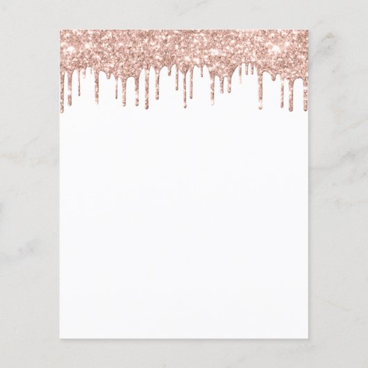 Makeup Beauty White roze Glitter Flyer Spark Blue (Achterkant)