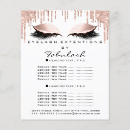 Makeup Beauty White roze Glitter Flyer Spark Blue