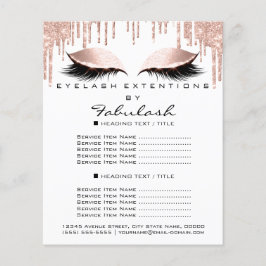 Makeup Beauty White roze Glitter Flyer Spark Blue