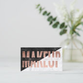 Makeup blokkeert roos gouden marteling visitekaartje (Staand voorkant)