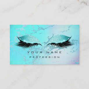 Makeup Blue Eyes Lashes Glitter Ombre Visitekaartje