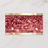 Makeup Blue Glitter Burgundy Glam Nails Floral Visitekaartje (Achterkant)