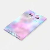 Makeup Blue Lashes Roos Name Web Fuchsia Pink Post-it® Notes (Schuin)