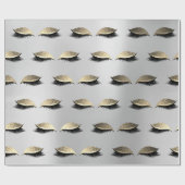 Makeup Blush Eye Beauty Silver Gold Glitter Lashes Cadeaupapier (Vlak)