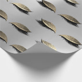 Makeup Blush Eye Beauty Silver Gold Glitter Lashes Cadeaupapier (Hoek)