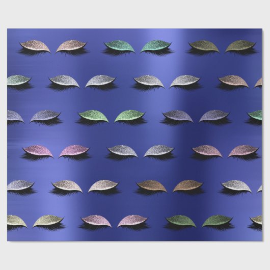 Makeup Blush Eyes Beauty Sapphire Blue Cobalt Cadeaupapier (Vlak)