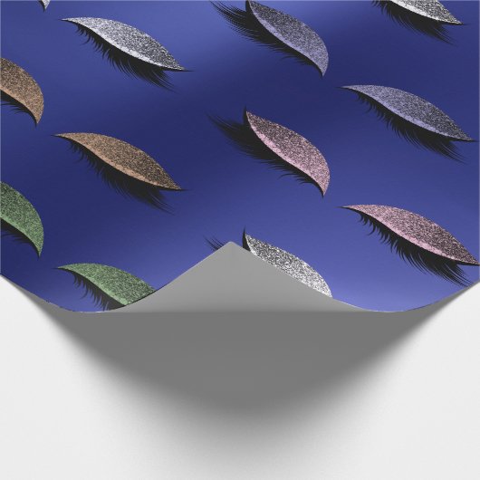 Makeup Blush Eyes Beauty Sapphire Blue Cobalt Cadeaupapier (Hoek)