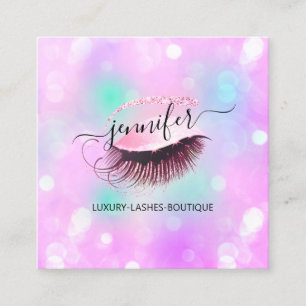 Makeup breekt Eyelash QR Code Logo Beauty Studio  Vierkante Visitekaartje