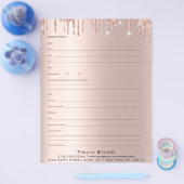 Makeup Bridal Consulting Form Roos Drift Glitter Flyer (Enkel)