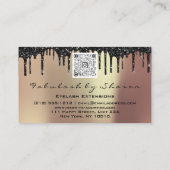 Makeup Brow Eyelash Extension QR Code Drift Roos Visitekaartje (Achterkant)