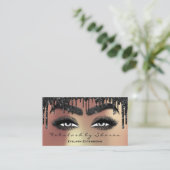 Makeup Brow Eyelash Extension QR Code Drift Roos Visitekaartje (Staand voorkant)