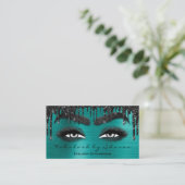 Makeup Brow Eyelash Extension QR Code Drivers Blau Visitekaartje (Staand voorkant)