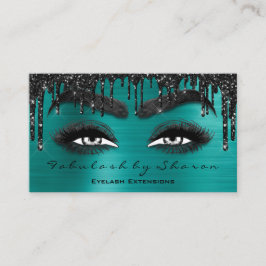 Makeup Brow Eyelash Extension QR Code Drivers Blau Visitekaartje
