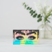 Makeup Brow Eyelash Extension QR Code Drivers Holo Visitekaartje (Staand voorkant)