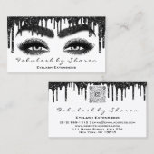 Makeup Brow Eyelash Extension QR Code Drivers zwar Visitekaartje (Voorkant / Achterkant)