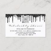 Makeup Brow Eyelash Extension QR Code Drivers zwar Visitekaartje (Achterkant)