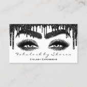 Makeup Brow Eyelash Extension QR Code Drivers zwar Visitekaartje (Voorkant)