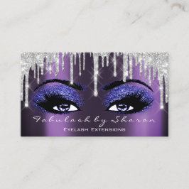 Makeup Brow Eyelash Grey Silver Blue Paarse Driver Visitekaartje