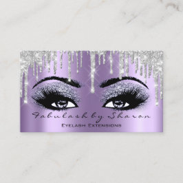 Makeup Brow Eyelash Grey Silver Paarse Drives Visitekaartje
