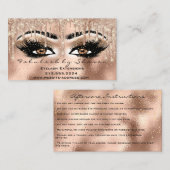 Makeup Brown Eyebrow Lashes Drip Aftercare Visitekaartje (Voorkant / Achterkant)