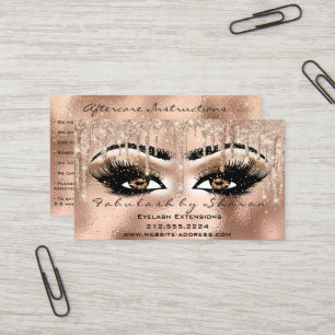 Makeup Brown Eyebrow Lashes Drip Aftercare Visitekaartje