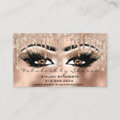 Makeup Brown Eyebrow Lashes Drip Aftercare Visitekaartje (Voorkant)
