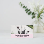 Makeup Brushes en Nail Pools Visitekaartje (Staand voorkant)