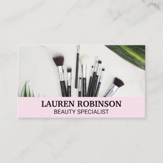 Makeup Brushes en Nail Pools Visitekaartje (Voorkant)