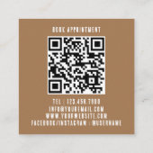 Makeup By Chic Custom Professioneel QR Code MUA Vierkante Visitekaartje (Achterkant)