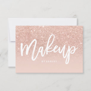 Makeup certificate typografie blush roos gold
