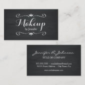 Makeup Chalkboard Black Visitekaartje (Voorkant / Achterkant)