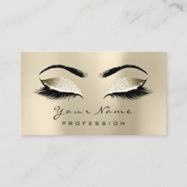 Makeup Champaigne Lashes Marble Appointment Card Afsprakenkaartje