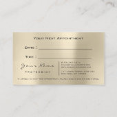 Makeup Champaigne Lashes Marble Appointment Card Afsprakenkaartje (Achterkant)