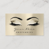Makeup Champaigne Lashes Marble Appointment Card Afsprakenkaartje (Voorkant)