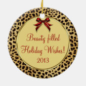 Makeup Cheetah Animal Print Ornament (Achterkant)