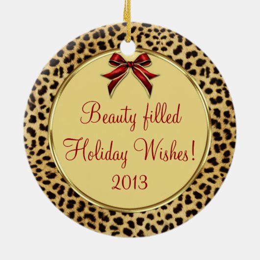 Makeup Cheetah Animal Print Ornament (Achterkant)