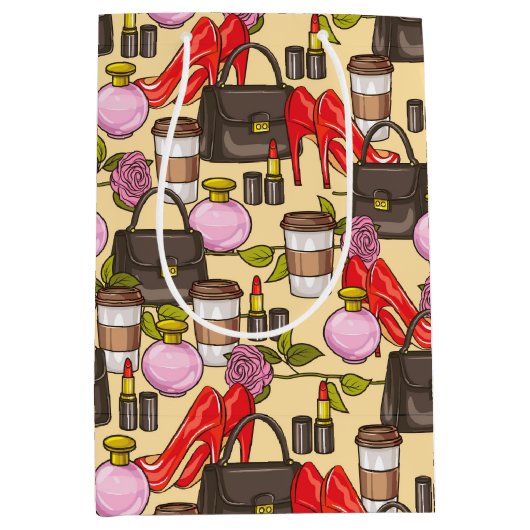 Makeup Coffee Style Beauty Gift-tas Medium Cadeauzakje (Voorkant)