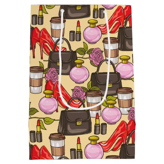 Makeup Coffee Style Beauty Gift-tas Medium Cadeauzakje (Achterkant)