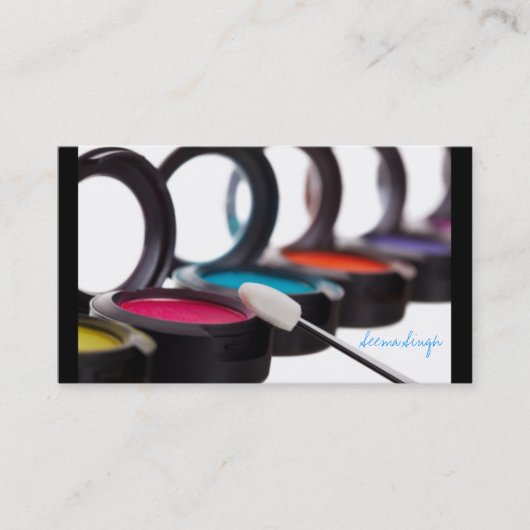 Makeup Cosmetic Artist Eyeshadows Visitekaartje (Voorkant)