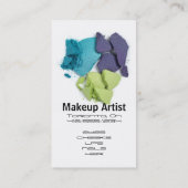 Makeup Cosmetics artistiek halve gezicht Visitekaartje (Achterkant)