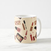 Makeup Cosmetics Beauty Pattern Cosmetology Koffiemok (Voorkant rechts)