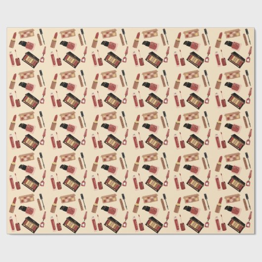 Makeup Cosmetics Pattern Cosmetology Cadeaupapier (Vlak)