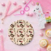 Makeup Cosmetics Pattern Cosmetology Papieren Bordje (Feest)