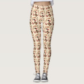 Makeup Cosmetics Pattern Trendy Cosmetology Leggings (Voorkant)