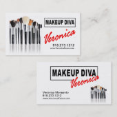Makeup Diva voor het Visitekaartje van Makeup Arti (Voorkant / Achterkant)